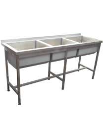 Ванна мийна 3-х секційна 1800х600х850