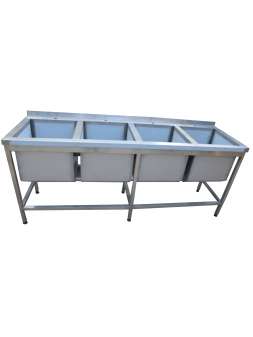 Ванна мийна 4-х секційна 2400х600х850 Ванна мийна 4-х секційна 2400х600х850