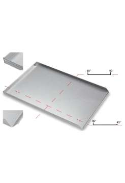 Противень 600х400х10 мм. 3 борта под углом 90 градусов 1 борт под 45