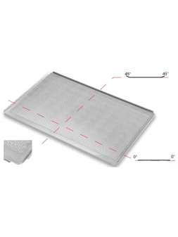 Противень перфорированный 470х330 мм. 2 борта 45 градусов. Углы срезаны Противень перфорированный 470х330 мм. 2 борта 45 градусов. Углы срезаны