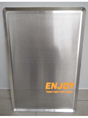 Противень перфорированный 600х400х10 мм. 4 борта под углом 45 градусов. Углы не срезаны