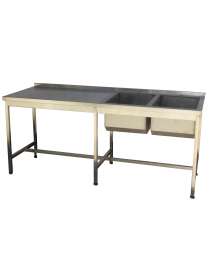 Стол мойка 2-х секционная 2400х600х850