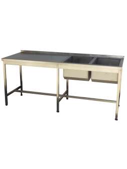 Стіл мийка 2-х секційна 2400х600х850 Стіл мийка 2-х секційна 2400х600х850