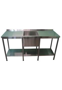Стіл мийка 1500х600х850 з полицею