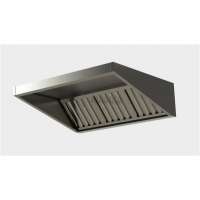 Зонт пристенный вытяжной 600х600х400 мм. с жироуловителем