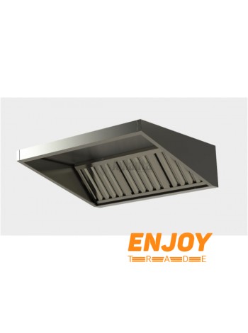 Зонт пристенный вытяжной 1200х900х400 мм. с жироуловителем