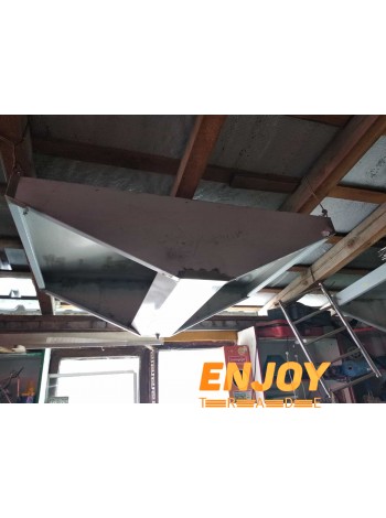 Зонт вытяжной 1000х1500х400 мм. с жироуловителем