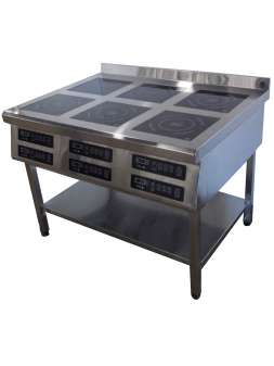 Индукционная плита шестиконфорочная напольная Индукционная плита шестиконфорочная напольная