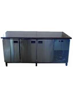 Холодильний стіл 1860х700х850 (3 двері) гранітна стільниця