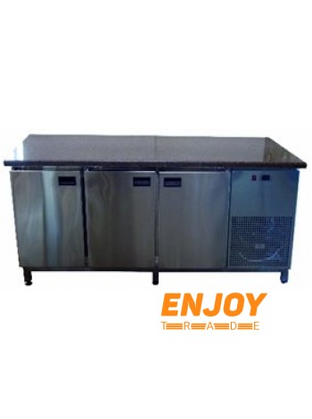 Холодильний стіл 1860х700х850 (3 двері) гранітна стільниця